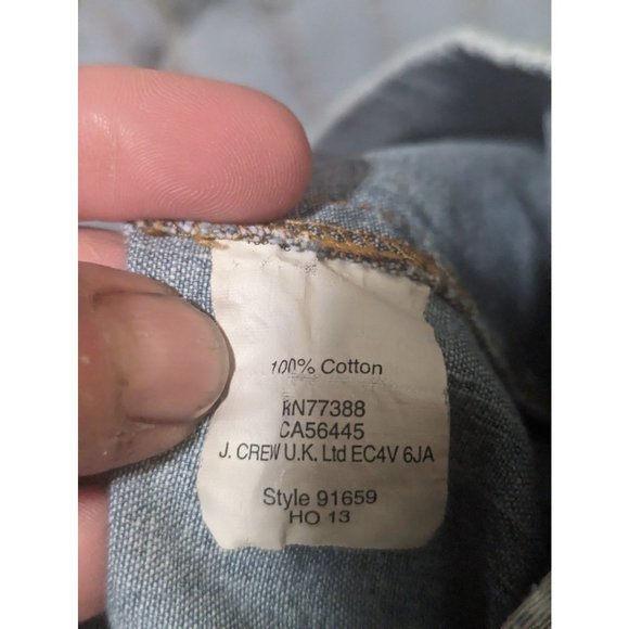 J Crew Factory Classic Chambray Cotton Button Shirt Dress Roll-tab sleeve Sz S - Picture 8 of 10